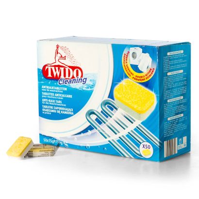 Tablettes anticalcaire pour lave-linge, 50 pcs