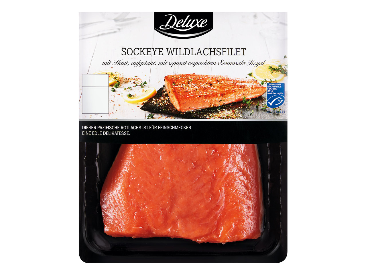 DELUXE Sockeye Wildlachsfilet