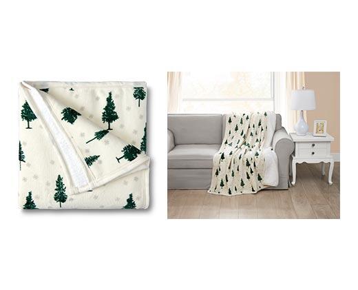 Huntington Home Velvet Plush Sherpa Throw