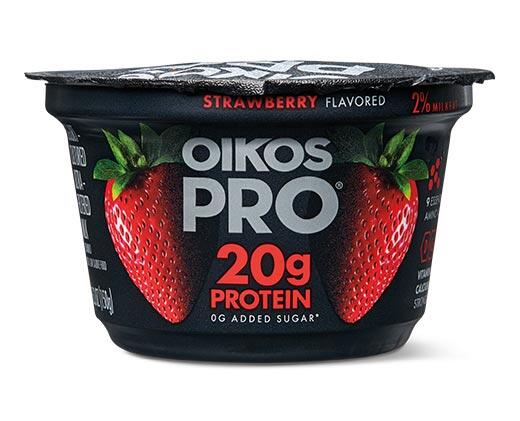 Oikos Pro Vanilla or Strawberry Protein Greek Yogurt