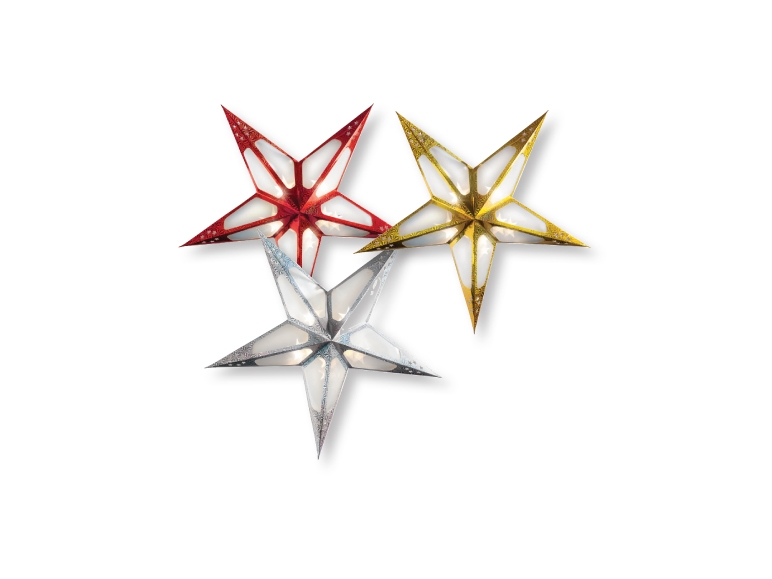 Étoile lumineuse à effet holographique