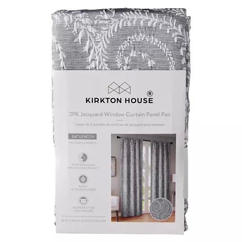 2 Pack Jacquard Window Curtains - Arden