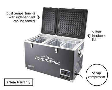 75L Dualzone Portable Fridge Freezer