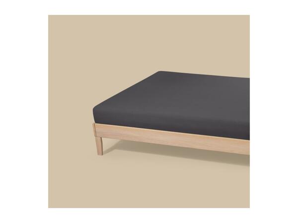 Grey Jersey Fitted Sheet - Double