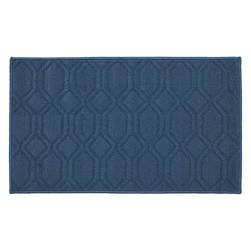 20" x 34" Rectangle Shaped Kitchen Accent Rug - Blue Polygon