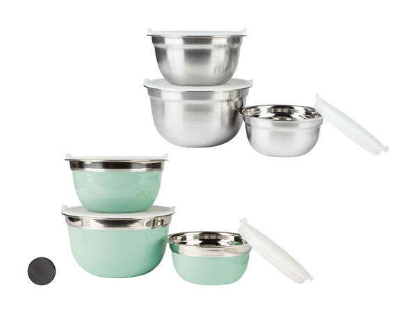 Set di ciotole in acciaio inox, 3 pezzi