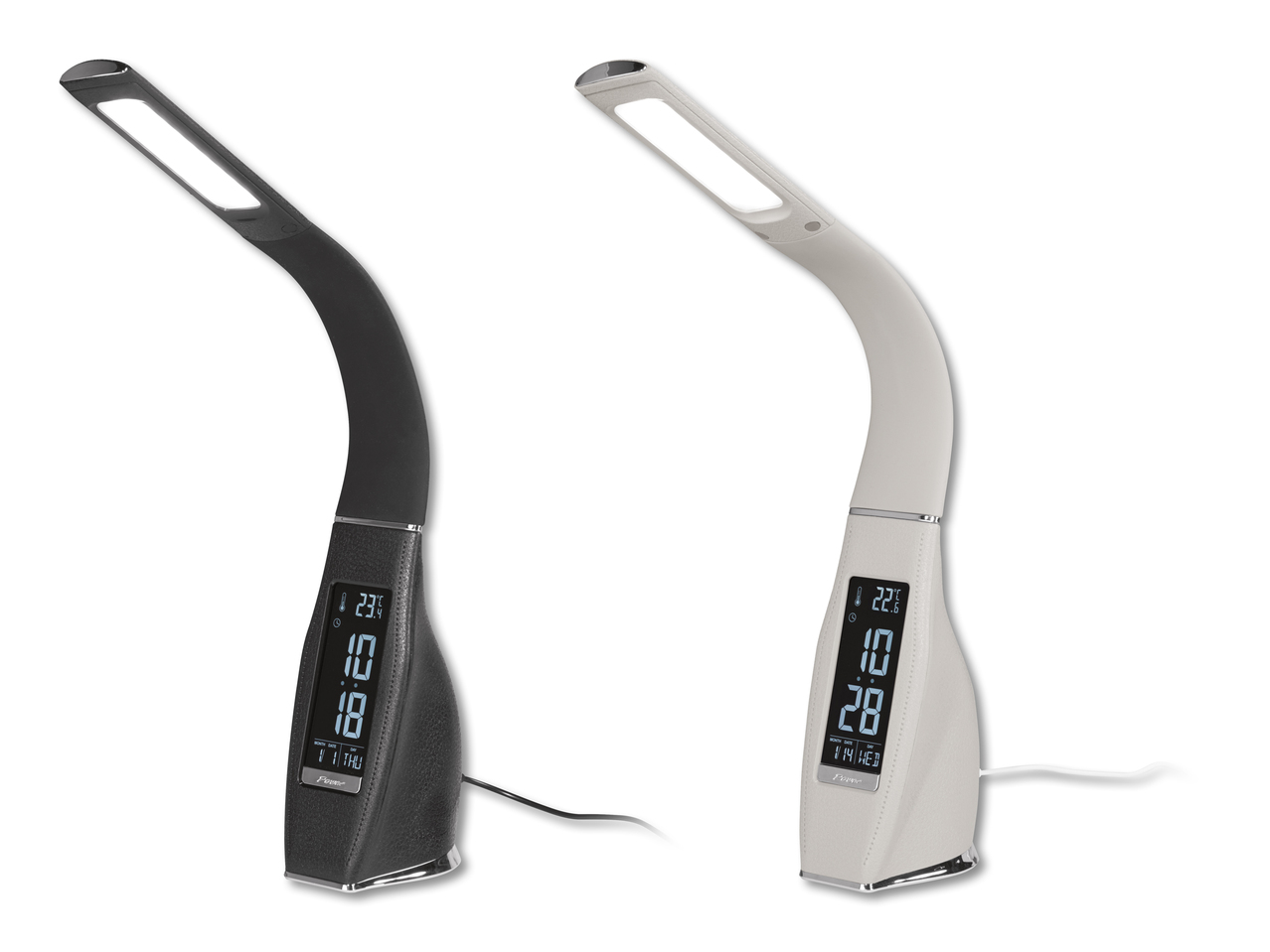LED-Tischlampe mit integrierter Uhr