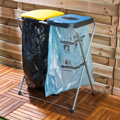 Double porte-sac poubelle