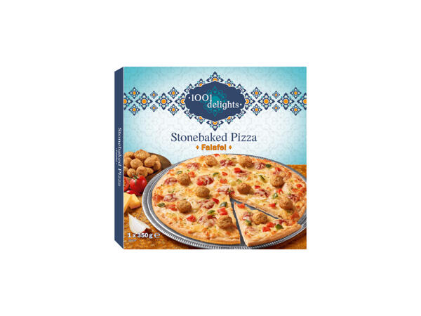Pizza med falafel
