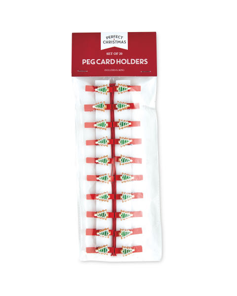 Christmas Tree Peg Card Holder