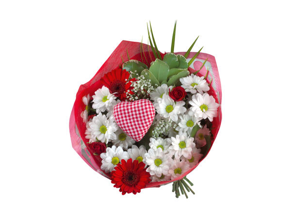 Bouquet avec cœur spécial fête des Mères