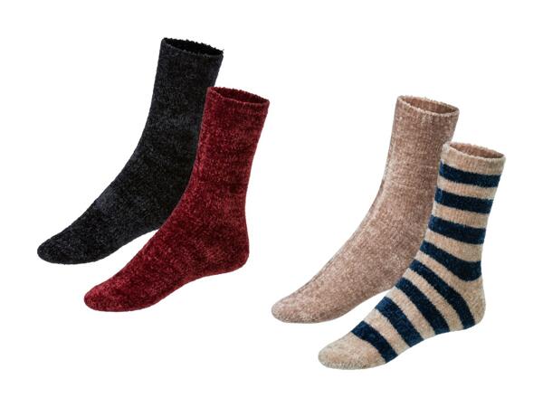 Chaussettes en chenille, 2 paires