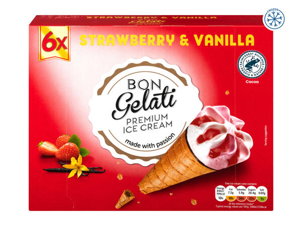 Bon Gelati Ice Cream Cones 6 Pack