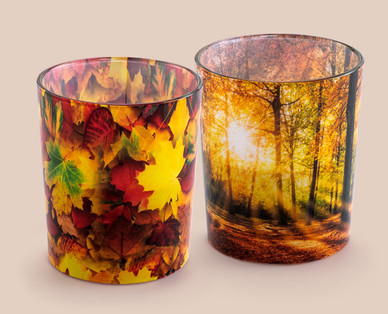 Herbstliche Duftkerze im Glas