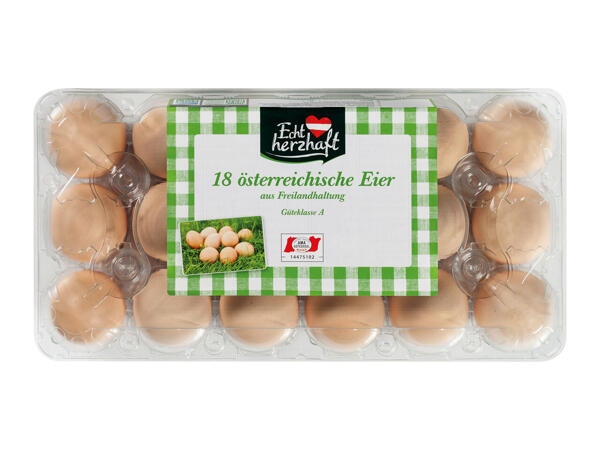 18 Eier aus Freilandhaltung