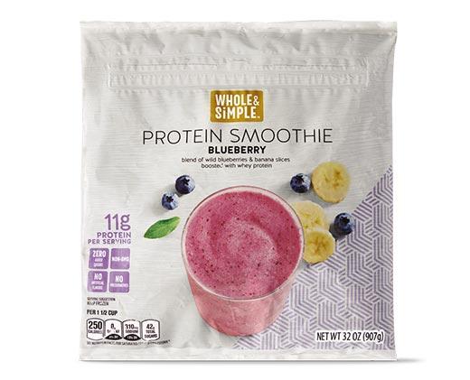 Whole & Simple 
 Blueberry or Strawberry Protein Smoothies