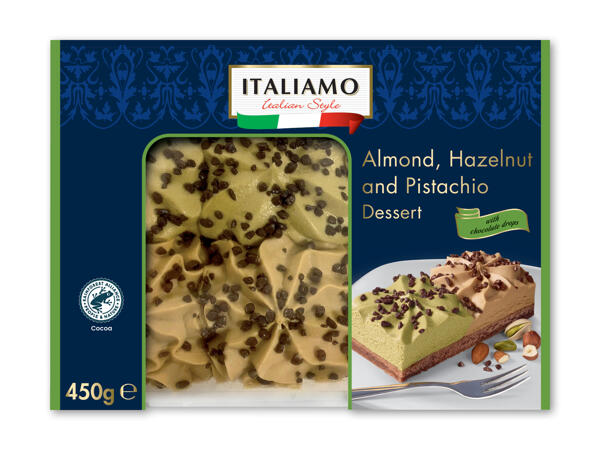 Dessert med pistacie og hasselnødder
