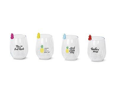 Crofton 4-Pack Plastic Summer Wine Glasses
