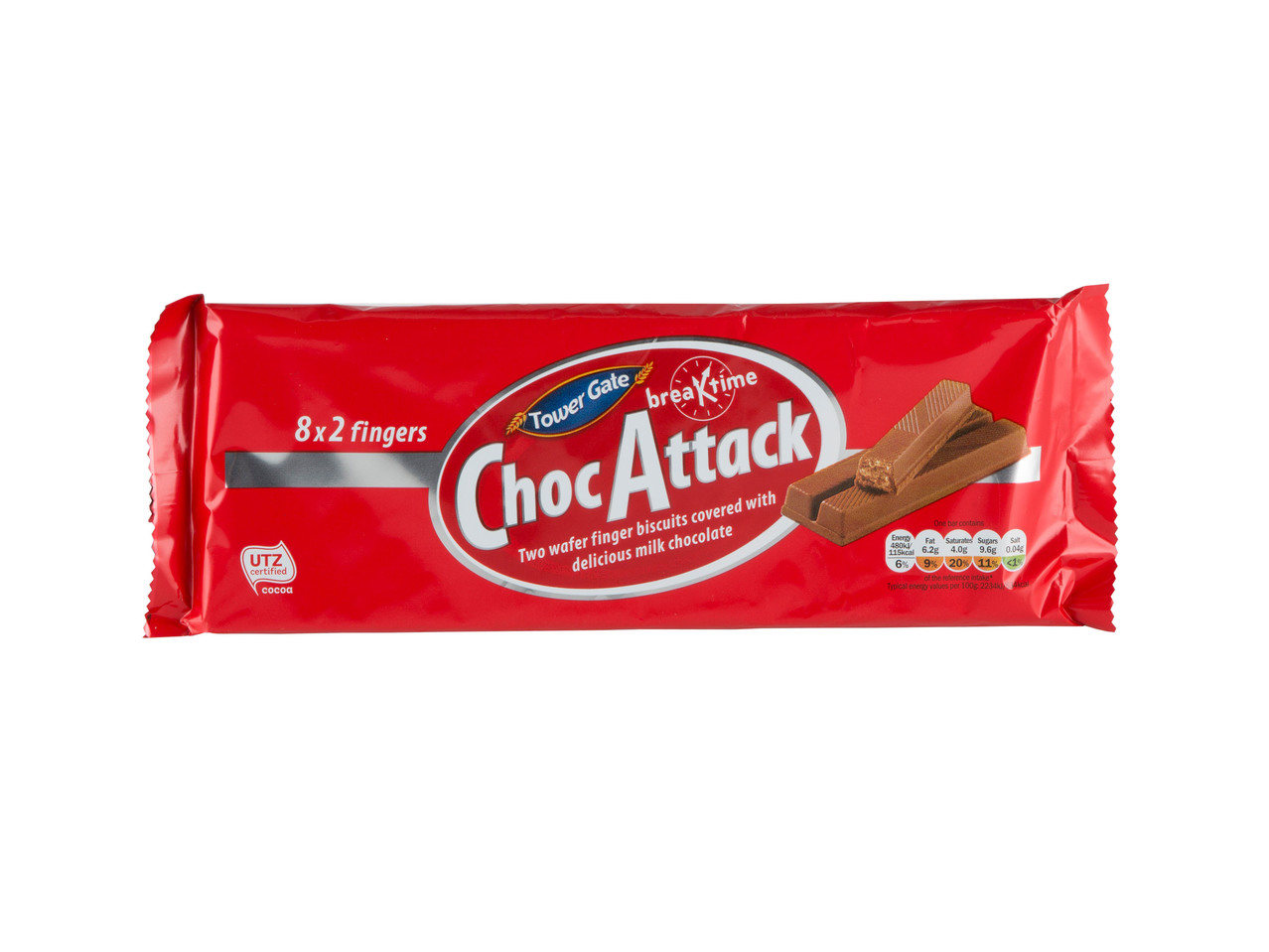 8 Chocolate Coated Finger Wafers