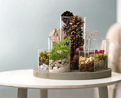 Plateau décoratif de vases