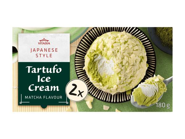 Glace tartufo au matcha