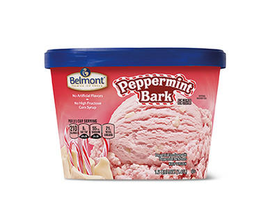 Belmont Egg Nog or Peppermint Bark Ice Cream