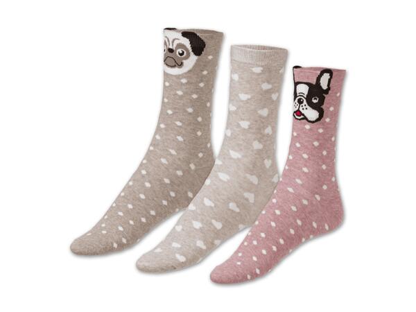 Damen Socken, 3 Paar