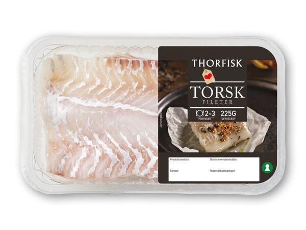 HAVBLÅ/​THORFISK Rødspætte-, torske- eller panerede sejfileter