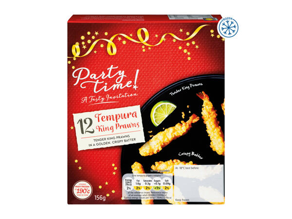 Partytime 12 Piece Tempura King Prawns