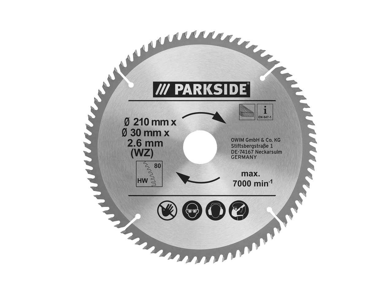 PARKSIDE(R) Rundsavsblad