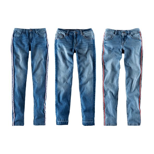 Jeans med striber