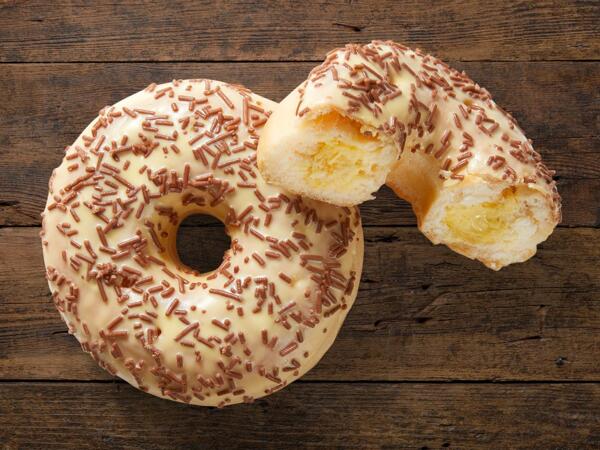 Donut fourré à la vanille