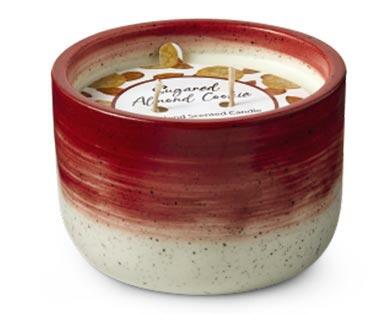 Huntington Home 
 Painted Ceramic Candle