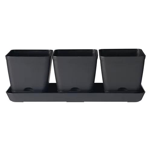 Self Watering Herb Planter, Black