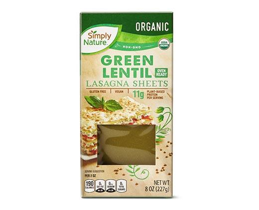Simply Nature 
 Green or Yellow Lentil Lasagna Sheets