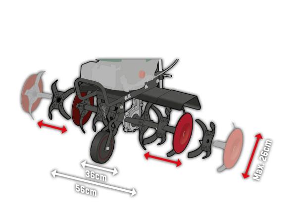 Petrol garden tiller