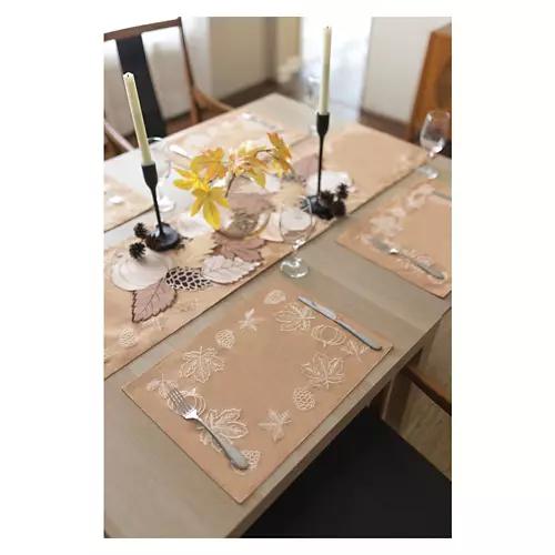 4 Pack Placemats - Pinecones & Leaves