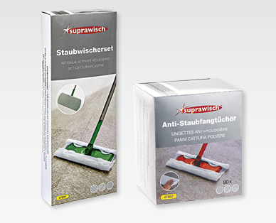 Set di scopa/panni catturapolvere SUPRAWISCH(R)