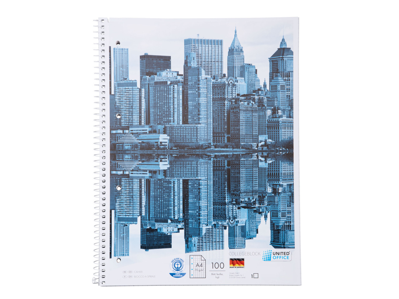 A4 Spiral Notepad, 100 Sheets