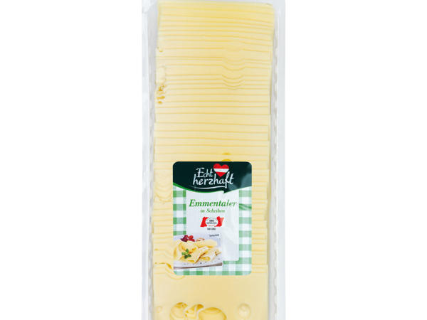 ECHT HERZHAFT Emmentaler in Scheiben