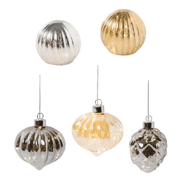 CASALUX(R) 				Glas-LED-Dekoration, 2 St.