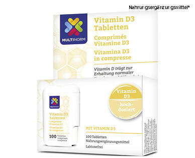 MULTINORM
VITAMIN D3 TABLETTEN