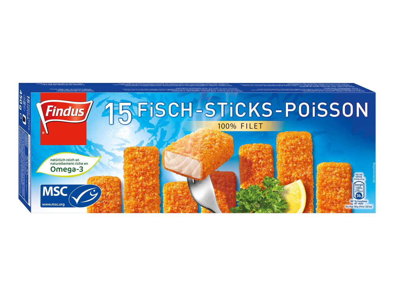 Bâtonnets de poisson Findus