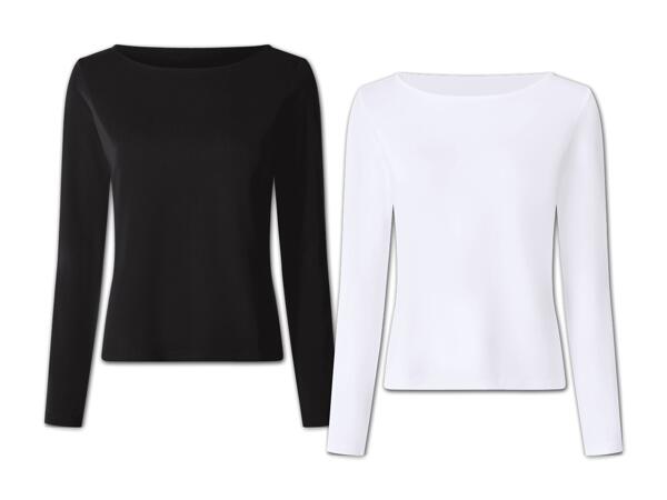 Damen Langarmshirt, 2 Stück