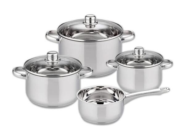 Edelstahl Topf-Set, 7-teilig