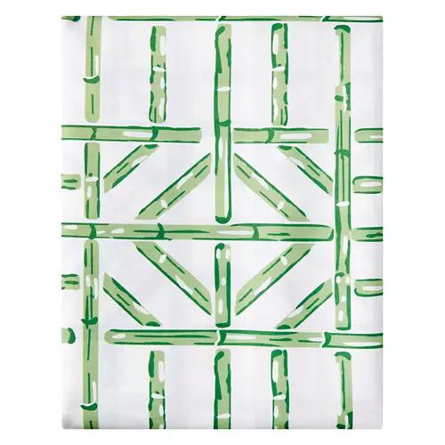 60" x 84" Indoor/Outdoor Tablecloth, Green Geo