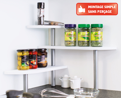 Étagère d'angle pour la cuisine EASY HOME(R)