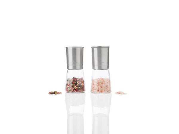 Salt & pepper mill set, vinegar & oil dispenser set or grater