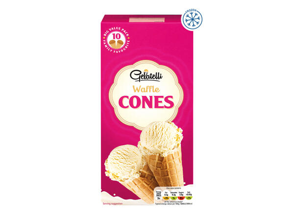 Bon Gelati Vanilla Waffle Cones