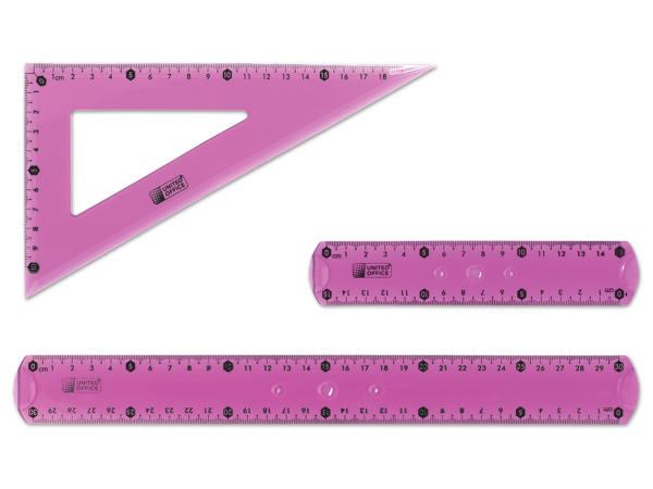 UNITED OFFICE(R) Geometrie-Set, 3-teilig